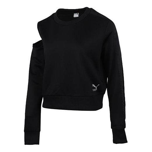 

Свитер fashion crew sweater 'black grey' Puma, черный