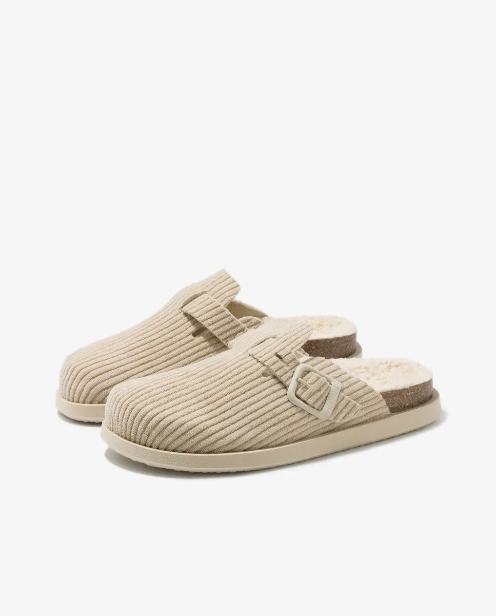 Женские сабо с подкладкой из вельвета Vibe clog D.Franklin, бежевый — фото 2
