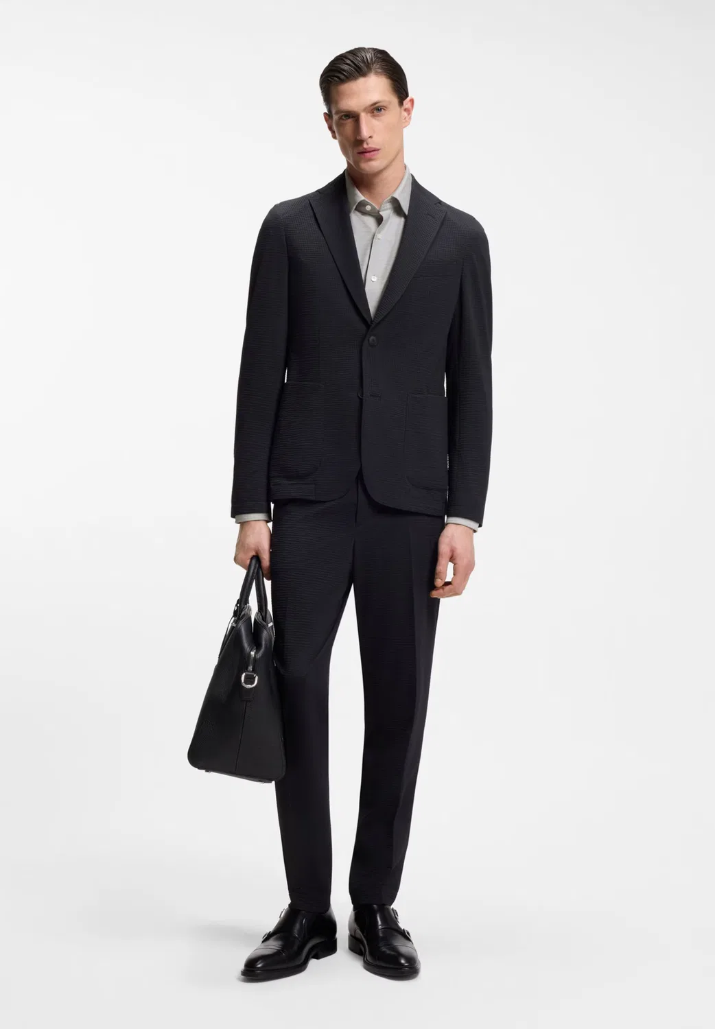 Рубашка Boss Regular fit на пуговицах цвет P-HANK-K-261, серого цвета — фото 4