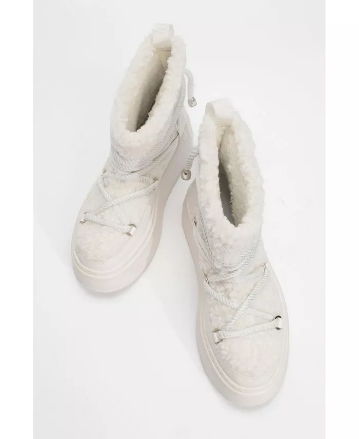 Ботинки Dila с меховой подкладкой (женские) Prologue Shoes, белый — фото 2