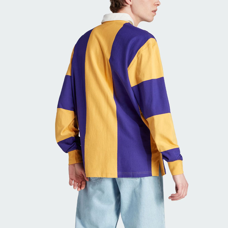 Футболка поло Adidas Originals мужская желто-синяя разноцветная — фото 4