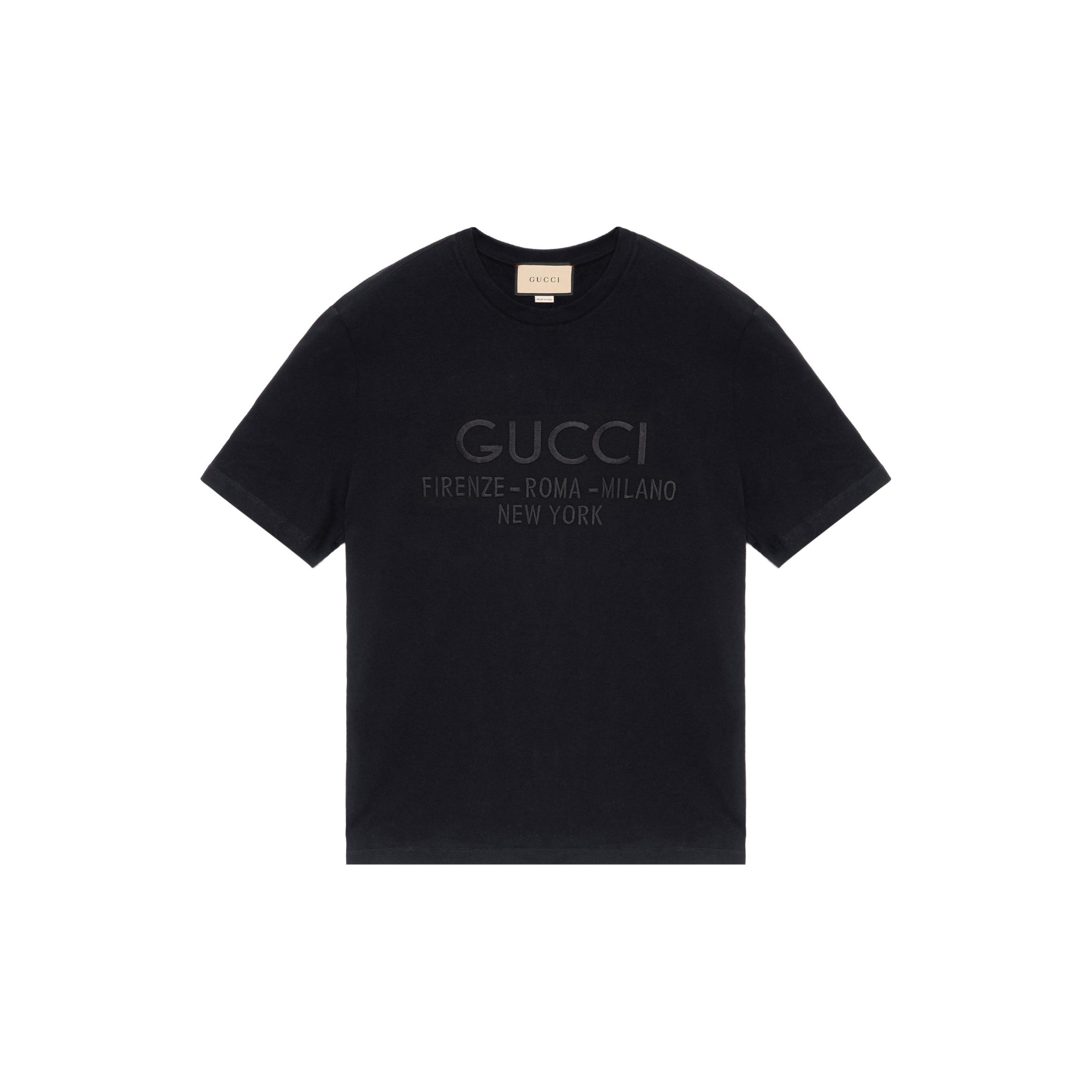 

GUCCI Футболка мужская черная, Черный, GUCCI Футболка мужская черная