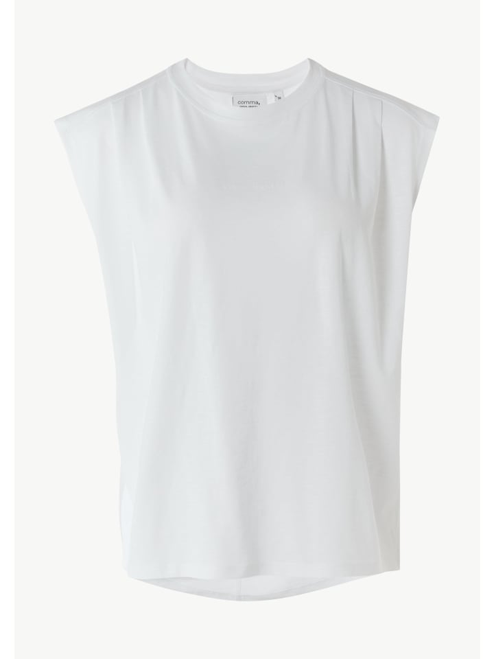 

Футболка comma CI T-Shirt ärmellos, белый