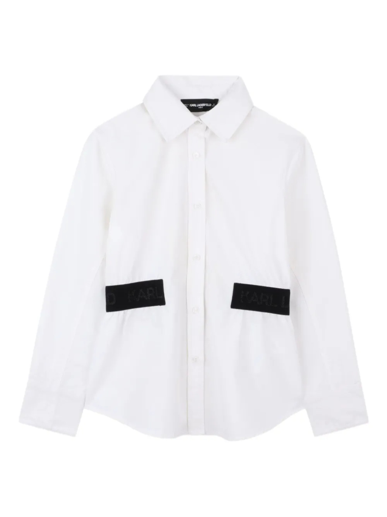 

Karl Lagerfeld Kids рубашка с логотипом, белый