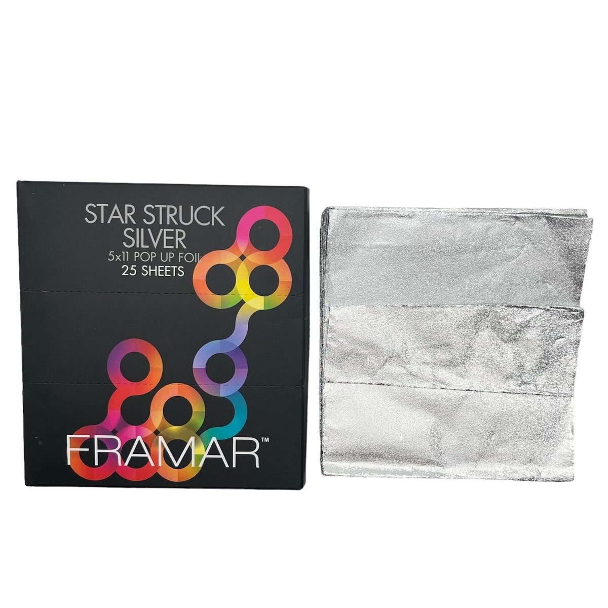 ФРАМАР Парикмахерская фольга в полосках STAR STRUCK SILVER - 25 шт - PU-25SIL Inna — фото 2
