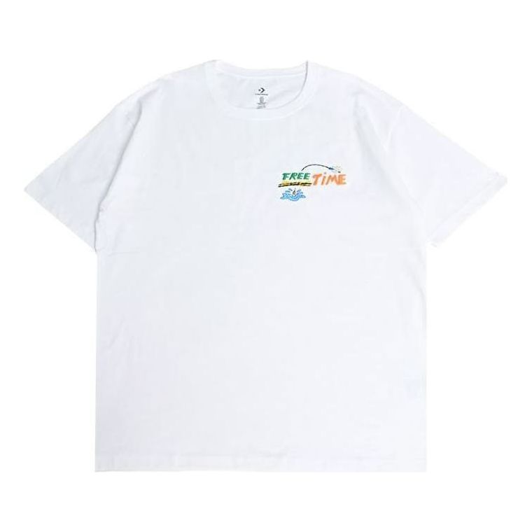 

Футболка Converse Summer Fishing T-Shirt 'White', белый