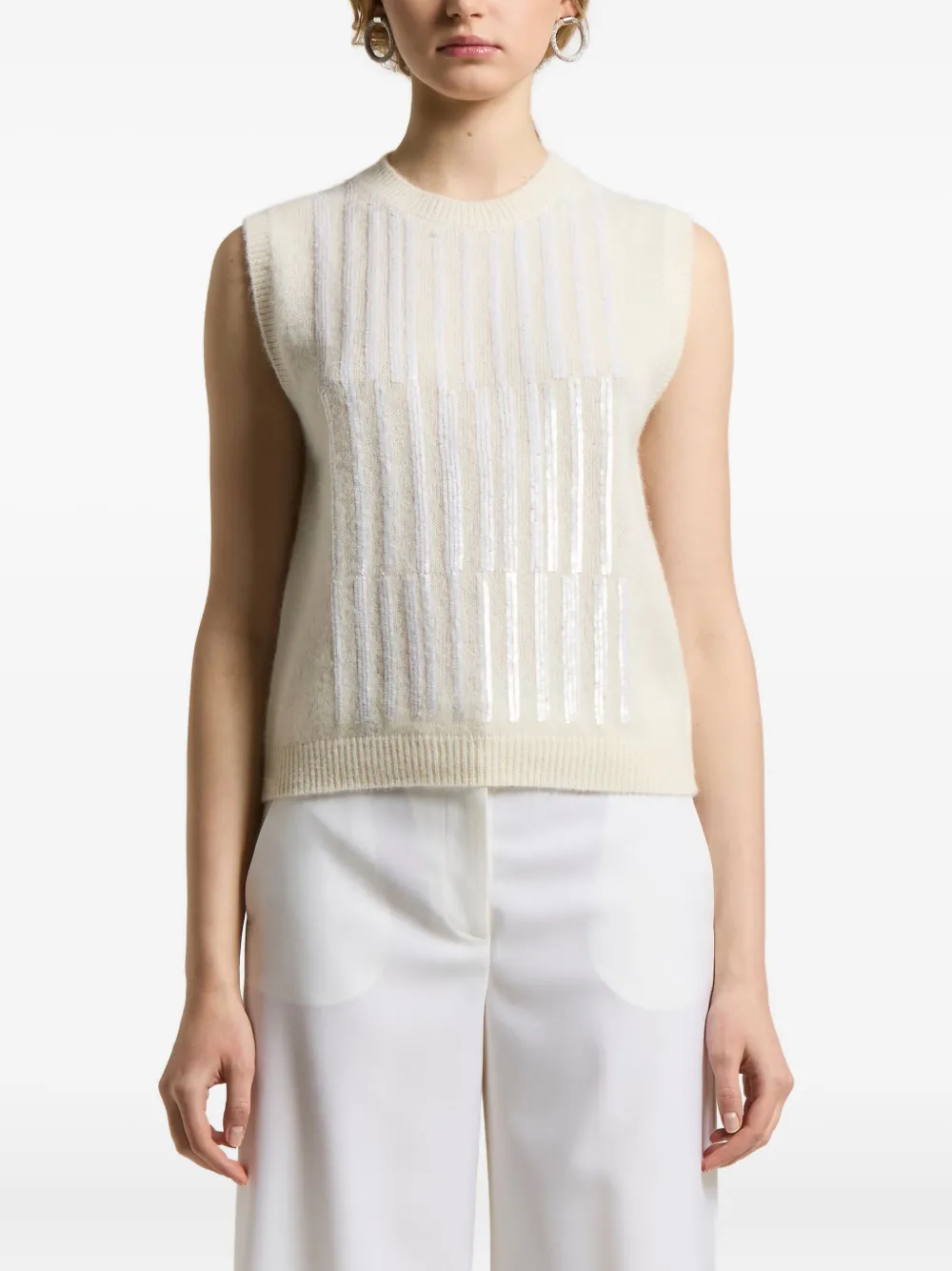 

Топ с пайетками Peserico, белый