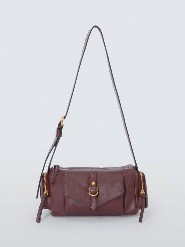 

Утилитарный поясной кожаный рюкзак с молнией John Lewis, Burgundy