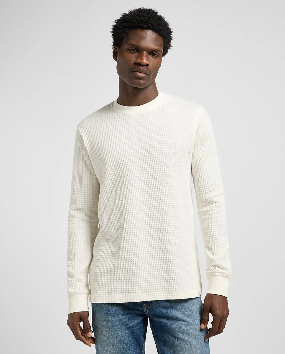 

Мужская футболка с длинным рукавом и обычным кроем Lee, белый