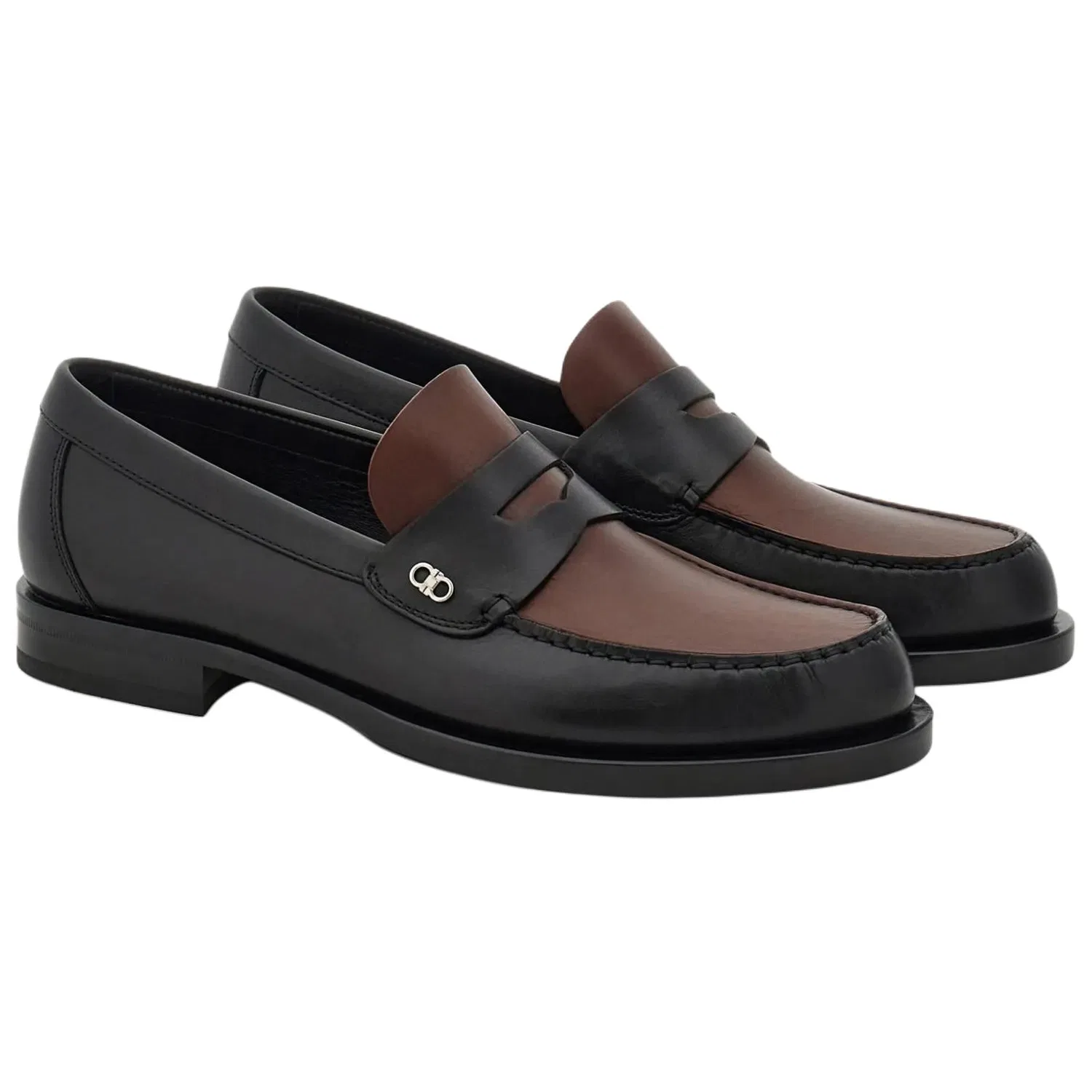 Лоферы из коровьей кожи Gancini Ferragamo Original Shoe Box черный — фото 4