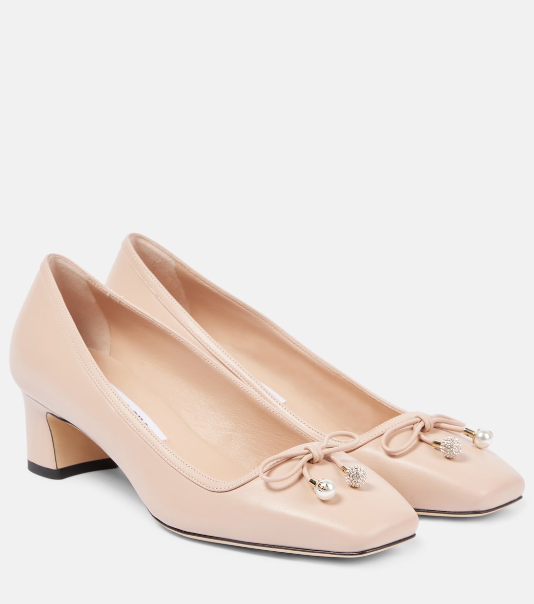 Туфли-лодочки Elme 45 из кожи с бантом Jimmy Choo, Macaron