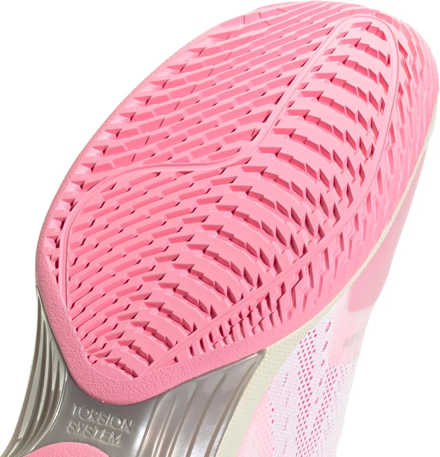 Кроссовки для тенниса Adidas Avacourt 2.0, белый/Champagne Metallic/Lucid Pink — фото 4
