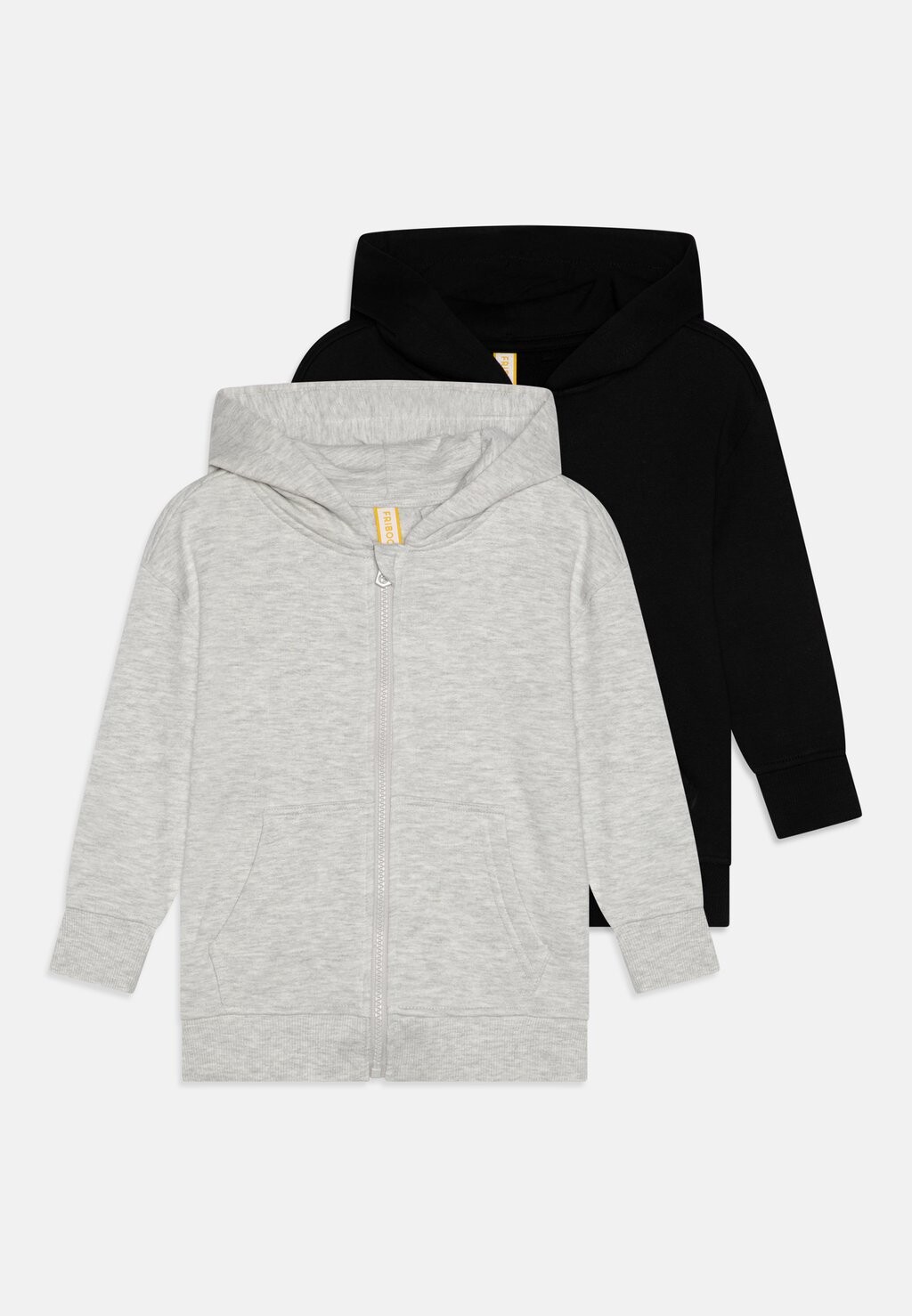 Толстовка на молнии Unisex 2 Pack Friboo, цвет black/mottled light grey
