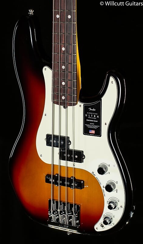 

Басс гитара Fender American Ultra Precision Bass Ultraburst Bass Guitar-US210092467-9.47 lbs