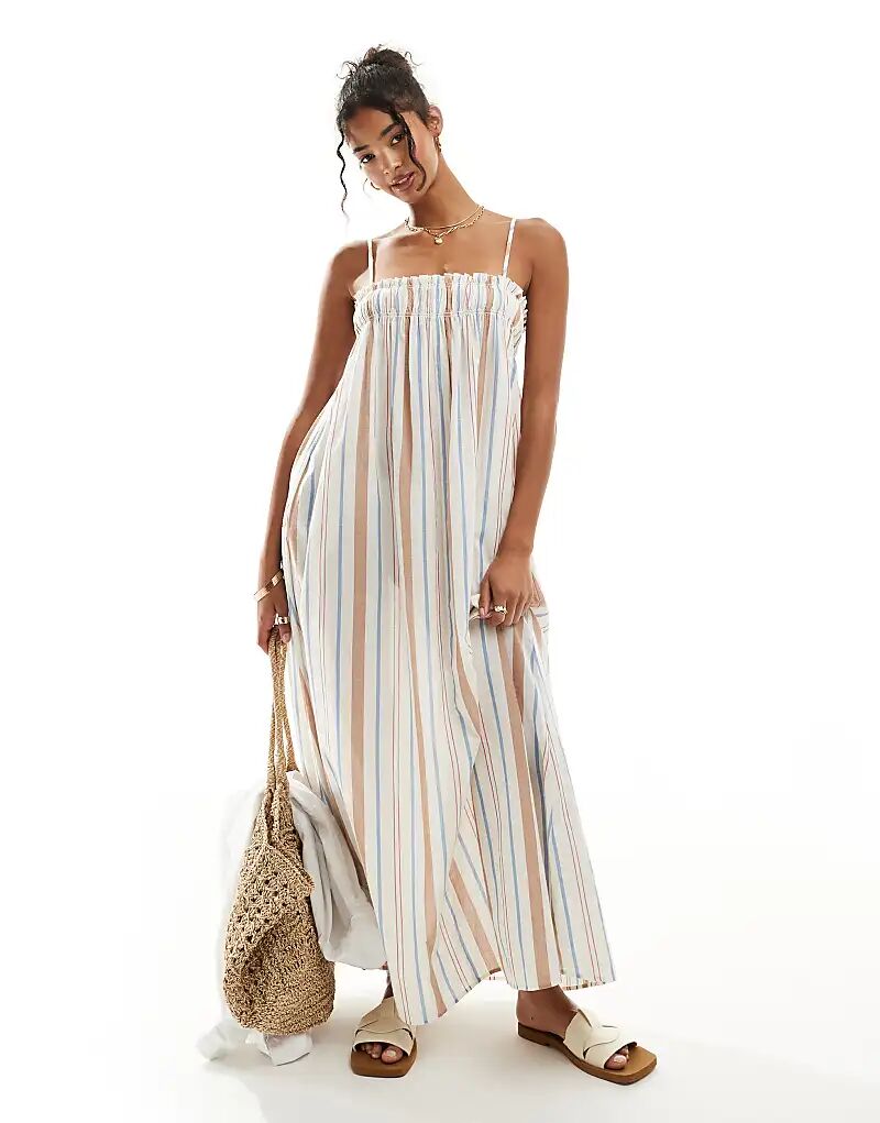

Пляжное платье-трапеция в полоску ASOS DESIGN