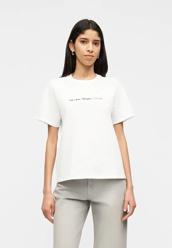 

Футболка с принтом "я люблю тебя" Kate Spade New York, Fresh White, Белый, Футболка с принтом "я люблю тебя" Kate Spade New York, Fresh White