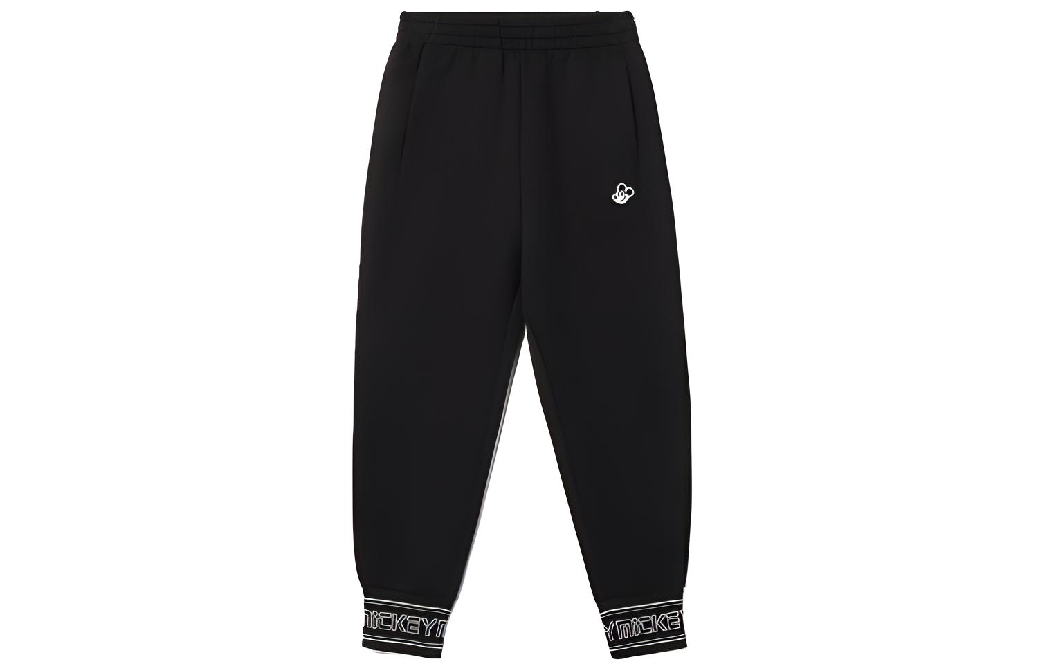 

LINING Диснеевские вязаные спортивные штаны женские черные Disney