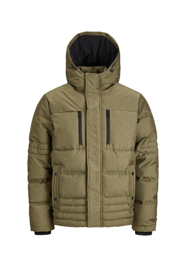 

Куртка йог стеганая куртка с капюшоном и молнией Jack & Jones, зеленый