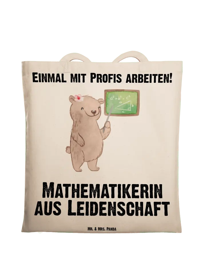 

Сумка для переноски Mr & Mrs Panda Mathematikerin Leidenschaft, кремовый