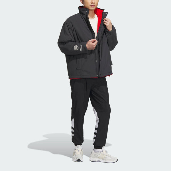 Куртка оригиналы x feifei ruan двусторонние Куртка из шерпы азиатские размеры Adidas, черный — фото 4