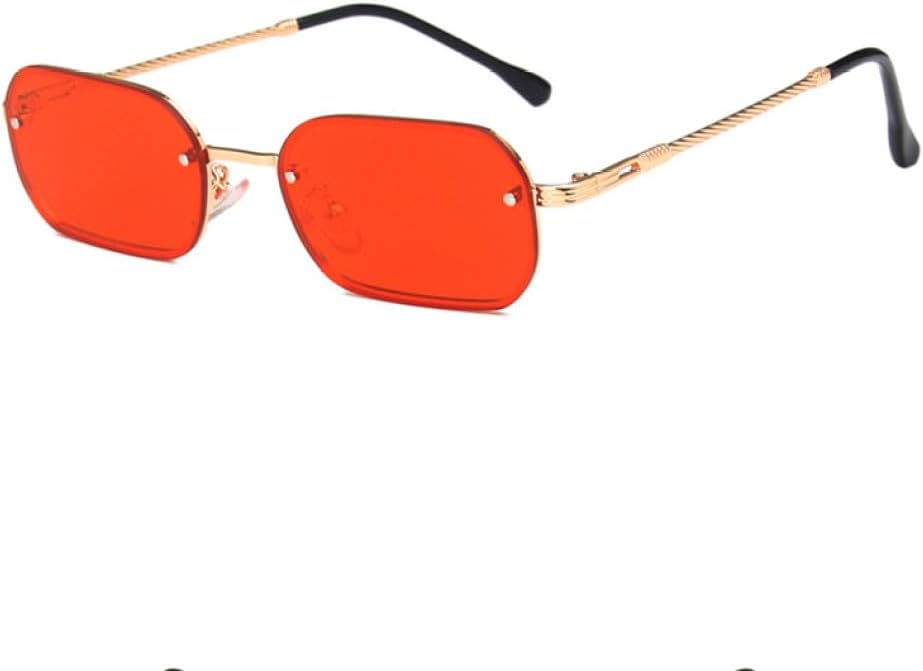 

2027 Модные маленькие прямоугольные солнцезащитные очки в металлической оправе для женщин, винтажные квадратные солнцезащитные очки с защитой от УФ-излучения UV400 MTZJH, 1