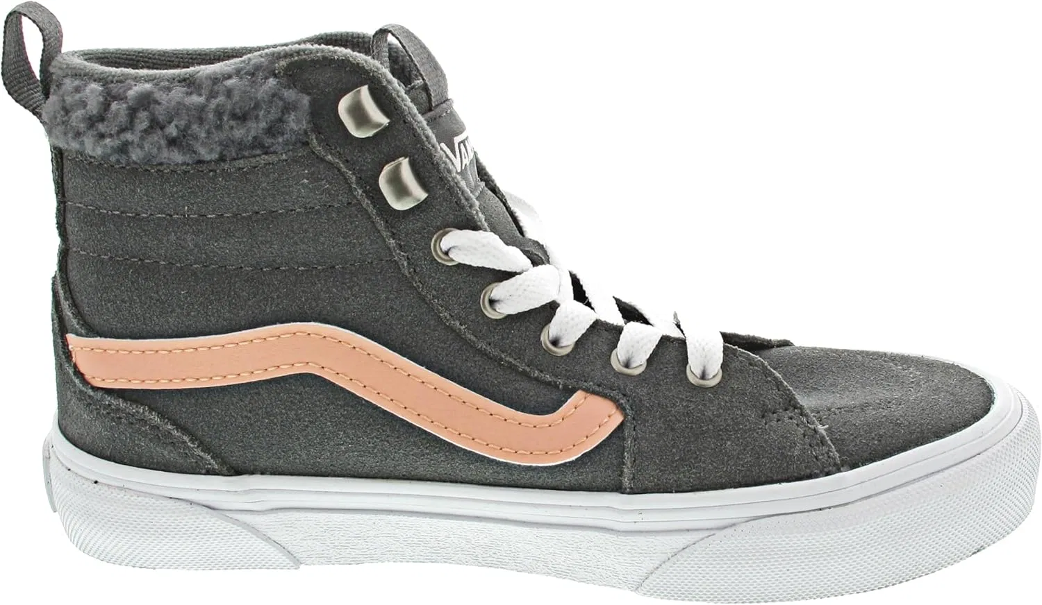 Кроссовки Vans Girl's Filmore Hi Vansguard, Suede Sherpa Pewter — фото 3