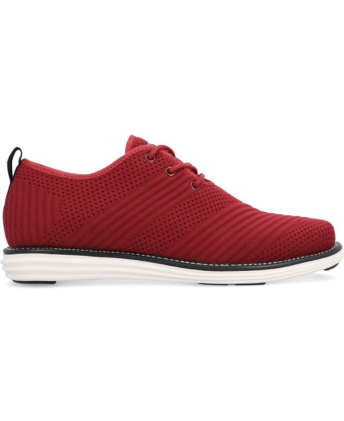 Мужские модельные туфли Novak широкой ширины Tru Comfort из пенопласта со шнуровкой и круглым носком Vance Co., красный — фото 2