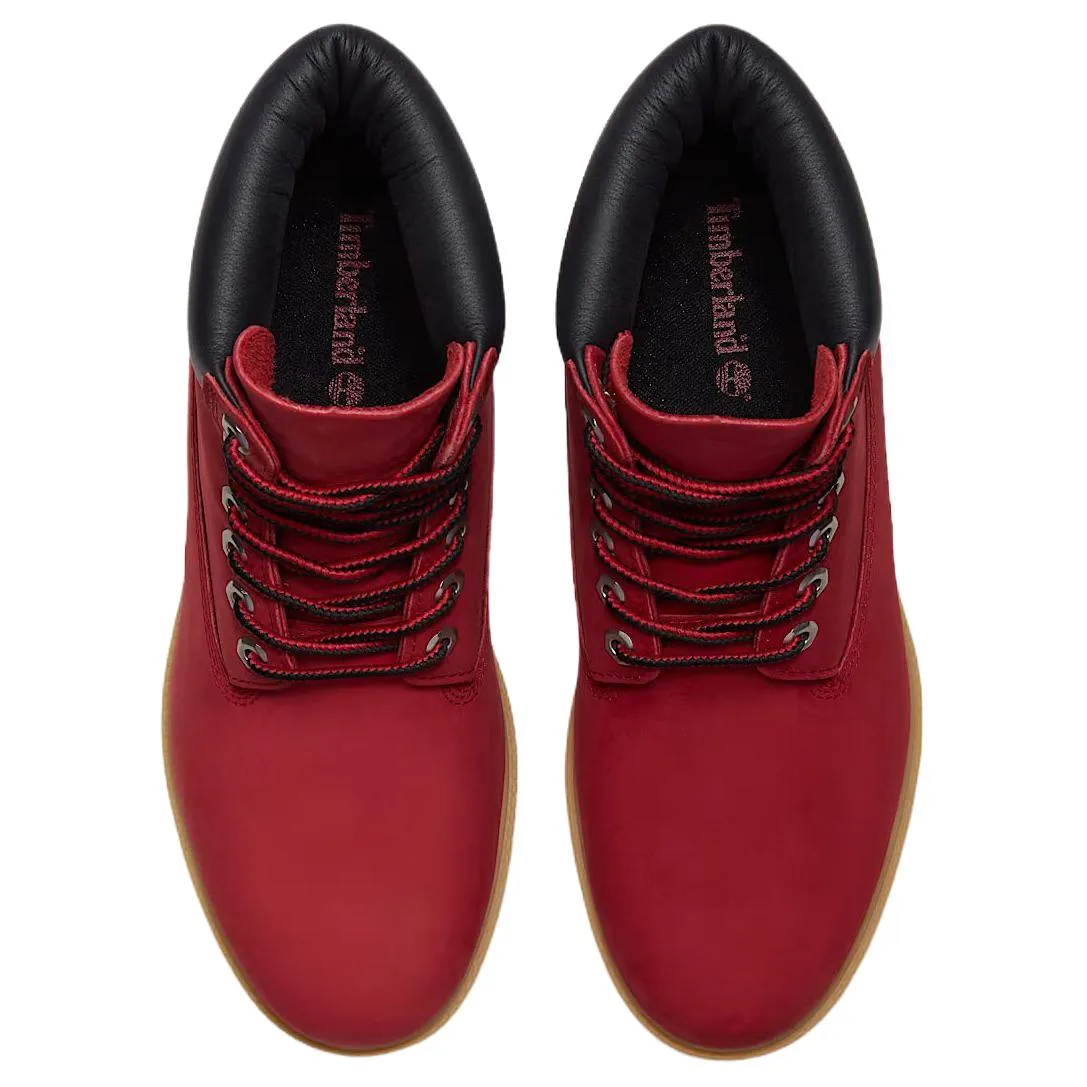 Timberland 6-дюймовые премиальные водонепроницаемые ботинки Dark Red Nubuck — фото 4