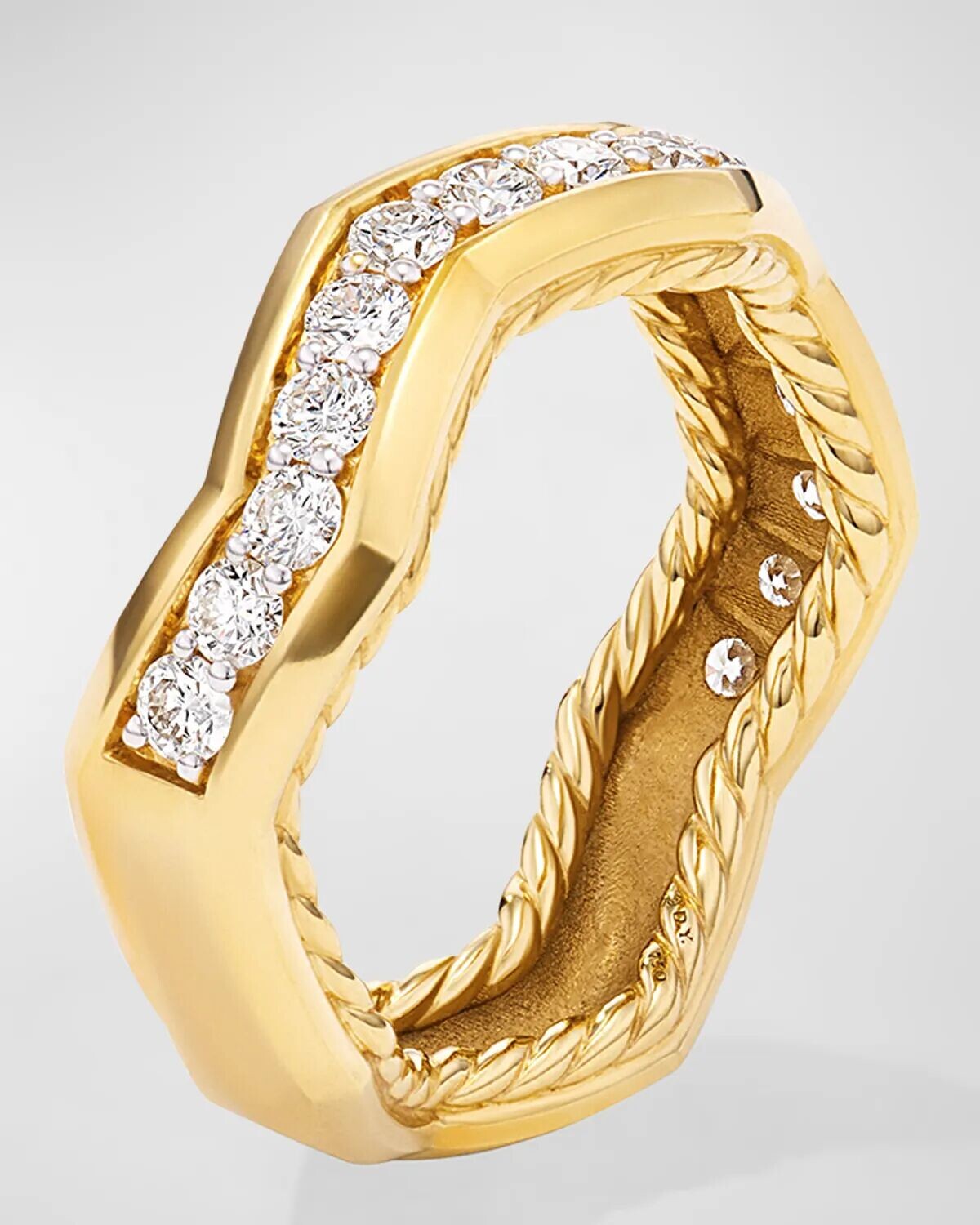

Кольцо Zig Zag Stax из 18-каратного золота с бриллиантами David Yurman, цвет 18Kyg