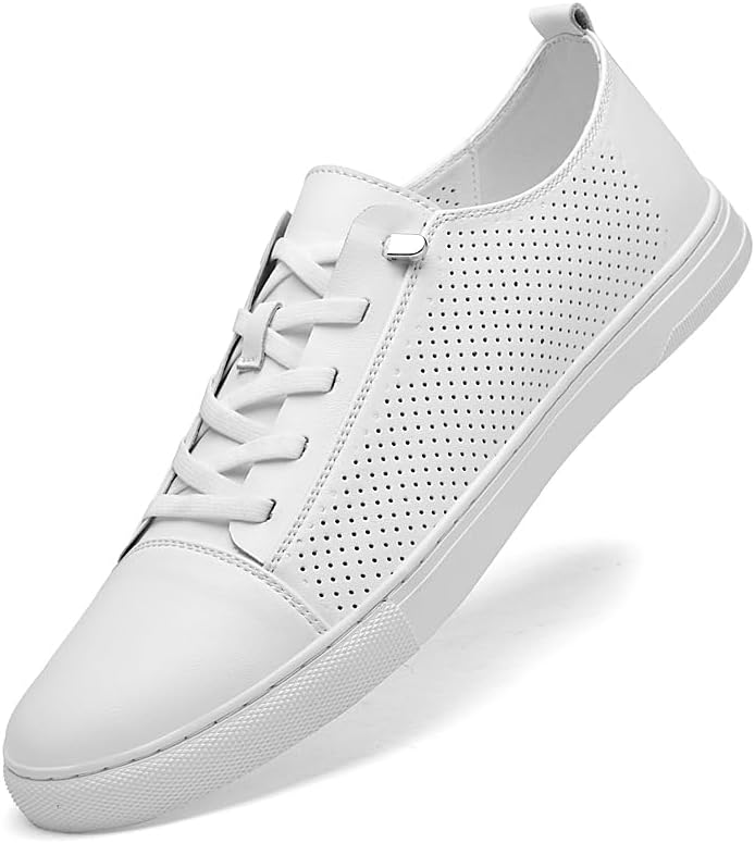 

Мужские модные белые кроссовки из натуральной кожи, легкие, дышащие и противоскользящие кроссовки Meixi Mobile