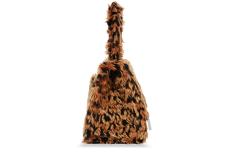 Hourglass Faux Fur Сумка Hourglass, Сумка Через Плечо, Кроссбоди, Маленькая Женская Сумка Браун Balenciaga — фото 4