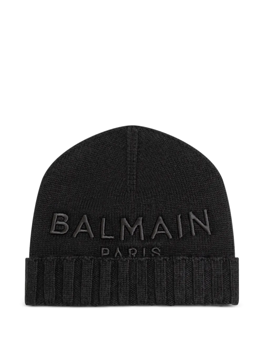 

Шапка бини с вышитым логотипом Balmain Kids, черный