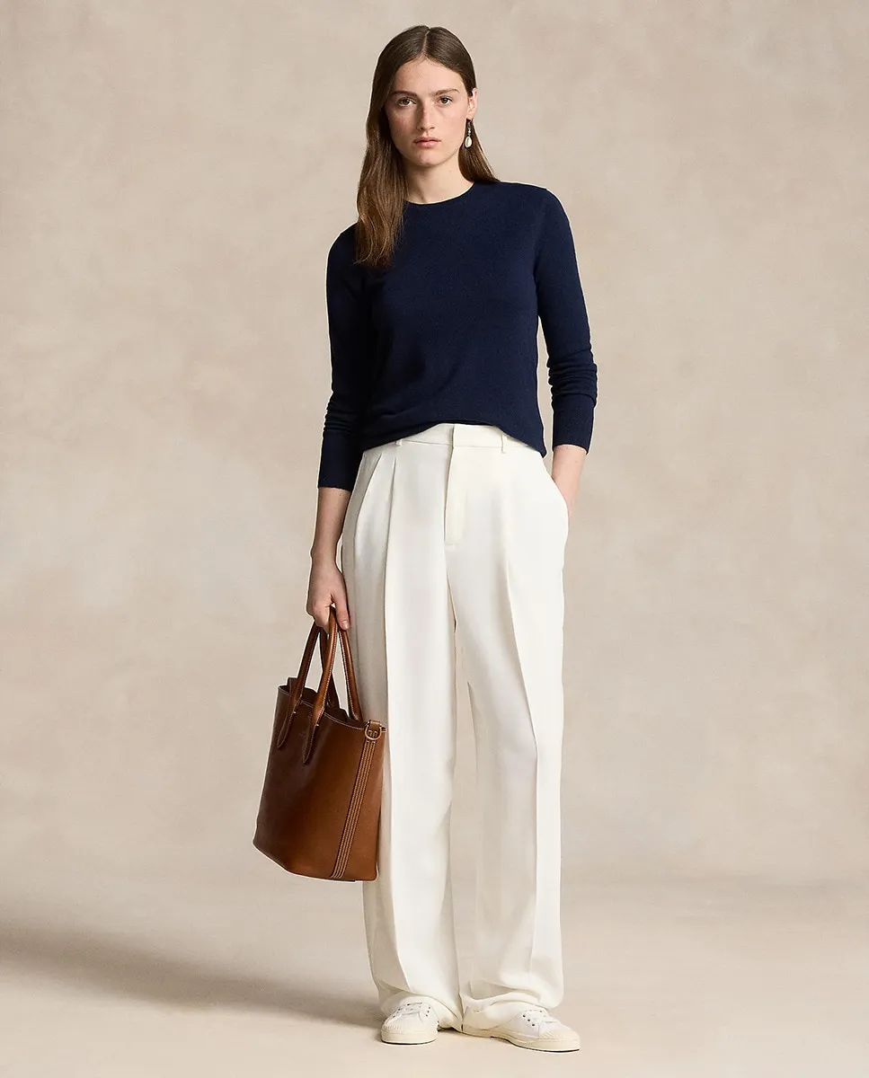 

Широкие женские брюки со складками Polo Ralph Lauren, кремовый
