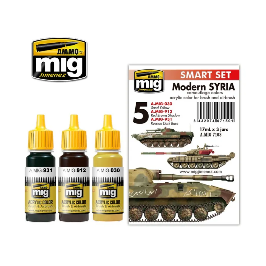 

Современные камуфляжные цвета Сирии, Acrylic Smart Sets