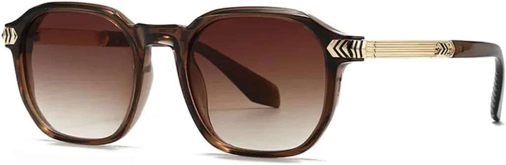 

Солнцезащитные очки для мужчин и женщин - защита UV400 - круглая оправа с градиентными линзами для занятий спортом на открытом воздухе и вождения DSVIGF, Tyj518-1