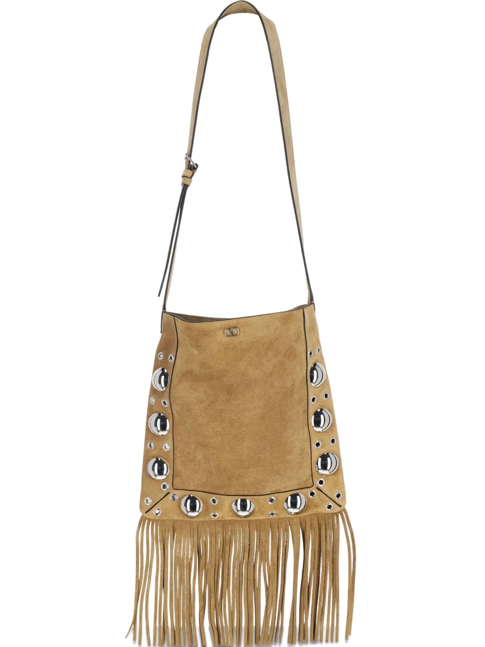 

Сумка на плечо из замши Valentino Garavani, коричневый