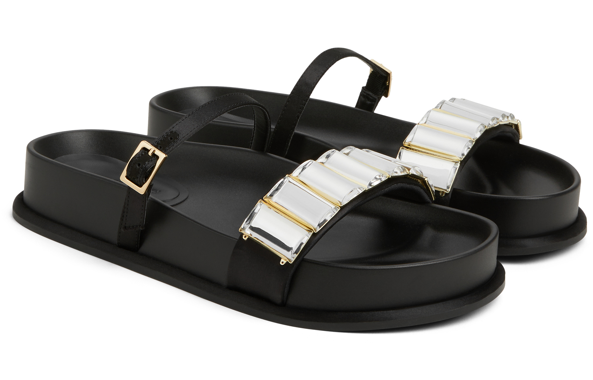 CHARLES&KEITH Скользоустойчивые шлепанцы на платформе 2 см женские BLACK TEXTURED черные текстурные, цвет BLACK TEXTURED Black Textured — фото 2