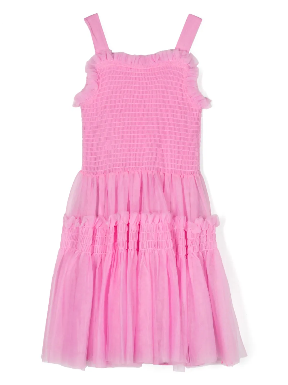 Платье из тюля со сборками TWINSET Kids, розовый — фото 2