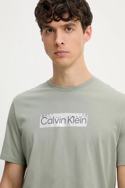 Футболка с принтом Calvin Klein, зеленый — фото 4