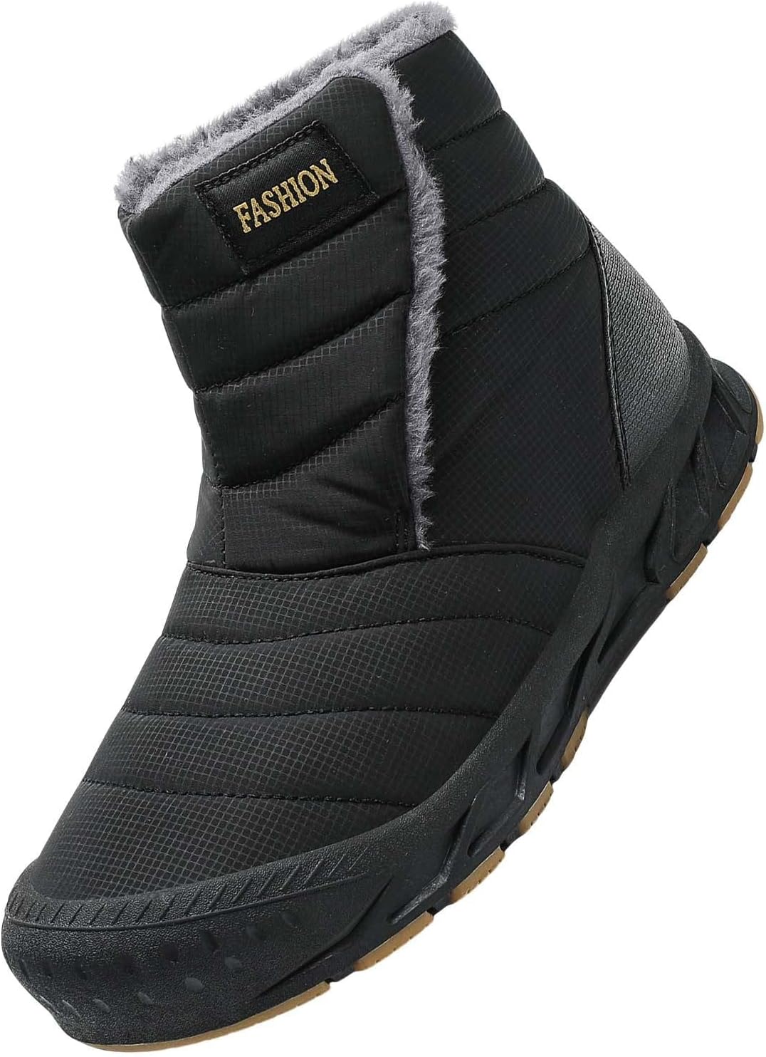 

Зимние ботинки на щиколотку для мужчин и женщин, высокие модные повседневные кроссовки с утеплителем, толстой резиновой подошвой, водонепроницаемые, для улицы Generic, черный