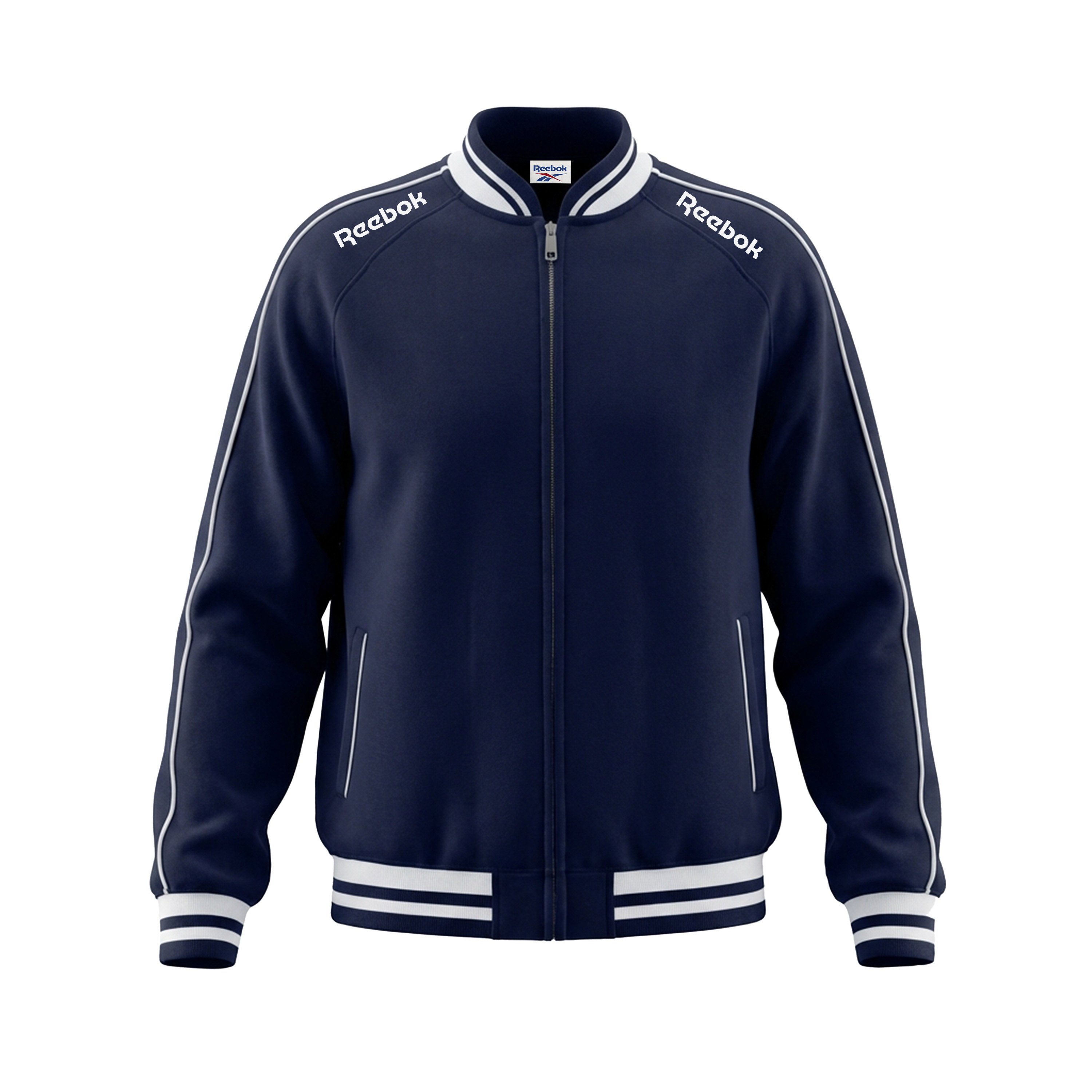 

Свитшот Unisex Baseball Collar Moderate Regular Reebok, темно-синий