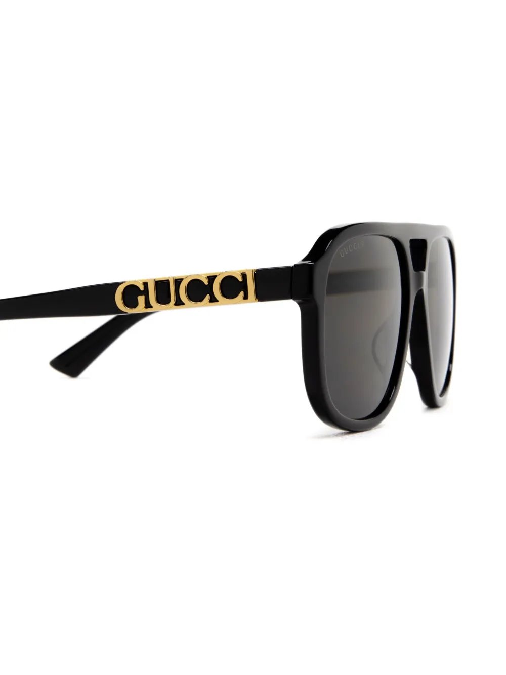 Солнцезащитные очки-пилоты с логотипом Gucci, черный — фото 3