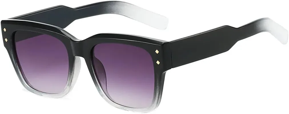 

Модные солнцезащитные очки для женщин, градиентные, мужские солнцезащитные очки, большие оправы, ретро, ​​винтаж, защита от УФ-излучения UV400 SZVVBKK, Grey