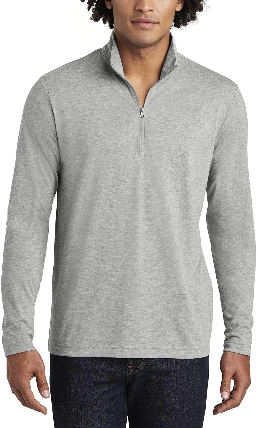 

JustBlanks мужская три-блендовая толстовка с воротником кадет и обратной молнией