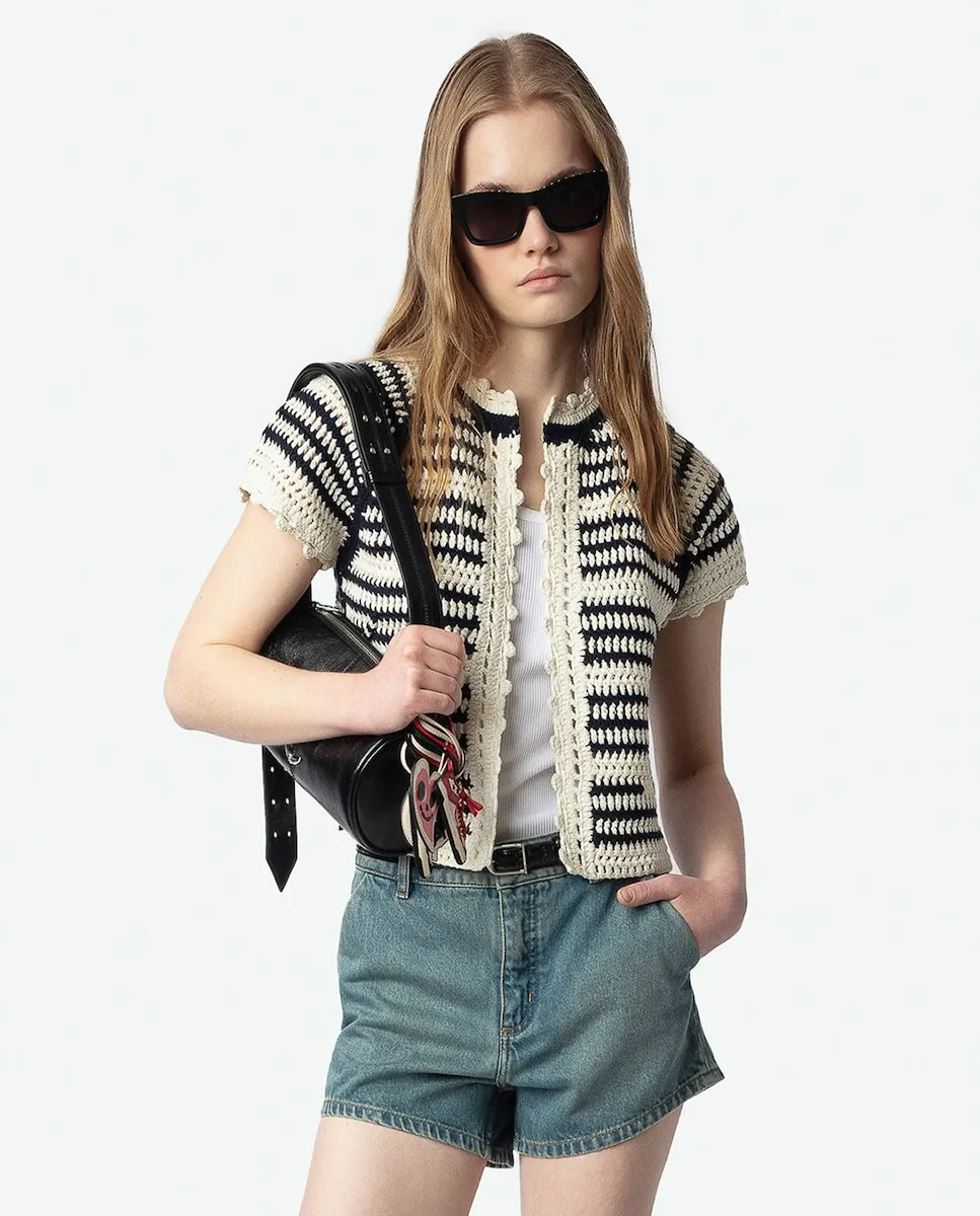 

Женский кардиган с коротким рукавом Zelie Zadig & Voltaire, белый