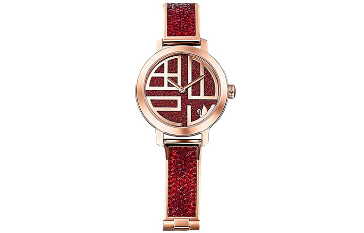 

Swarovski Часы Cosmic Rock Collection Wrist Watch Quartz Movement Metal Strap Red Watch Dial Women's Watch 5538456, Red Watch Dial