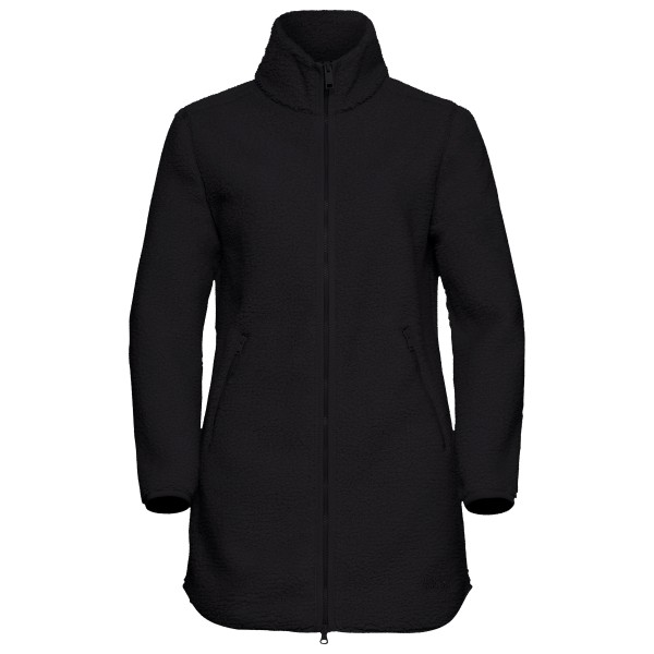

Женское пальто с высоким завитком - флисовая куртка Jack Wolfskin, черный