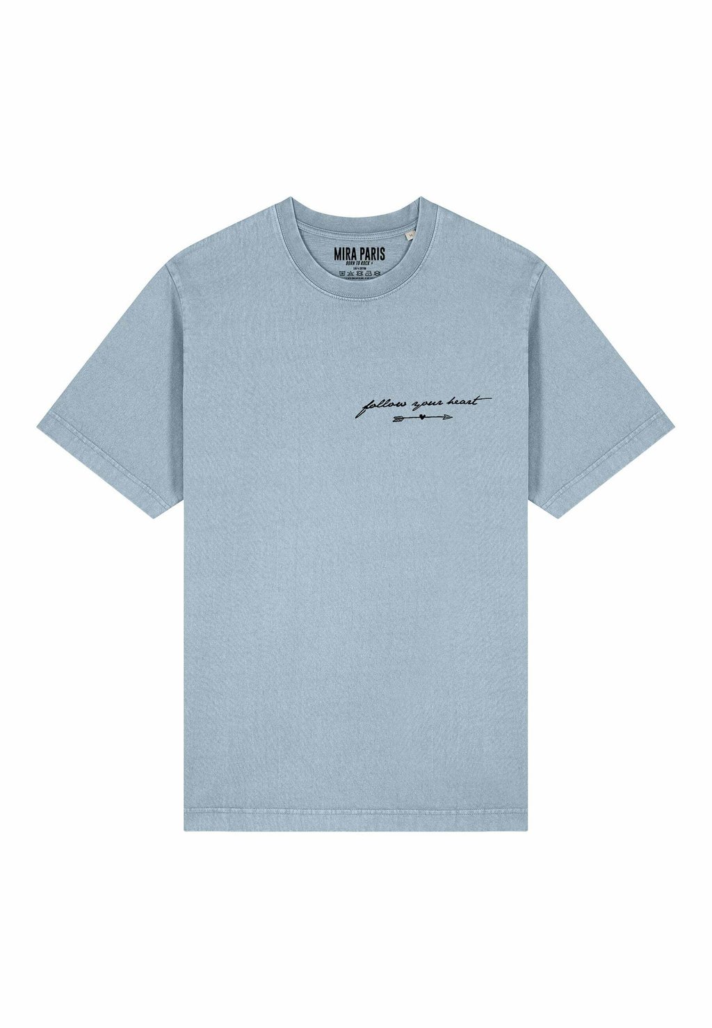 

Футболка с принтом FOLLOW YOUR HEART PRINT HEAVYWEIGHT Mira Paris, светло-голубой