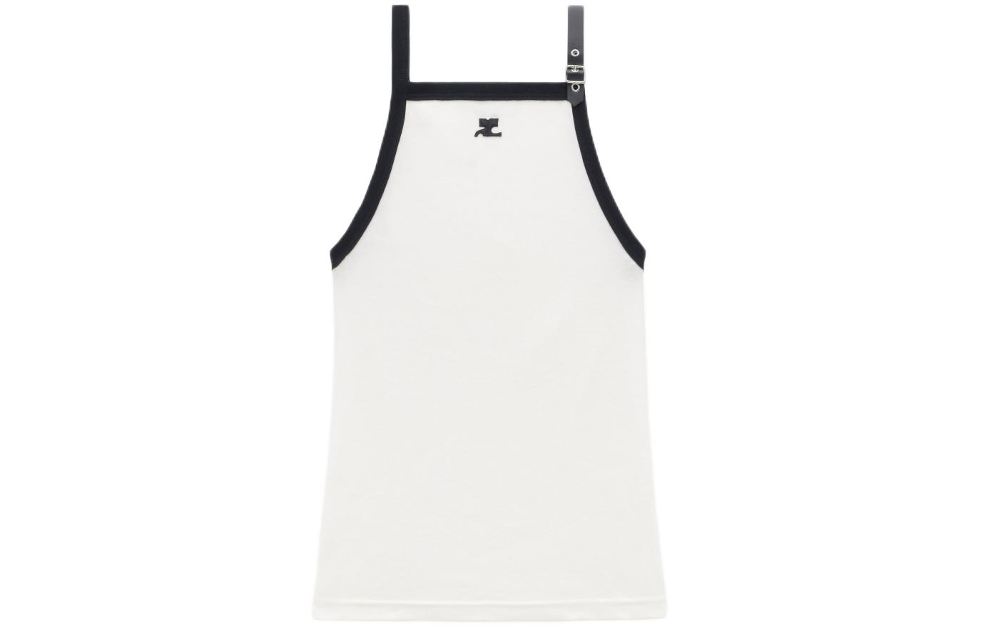 

Курреж Топ с застежкой и бретелями на шее COURREGES, Heritage White/Heritage White