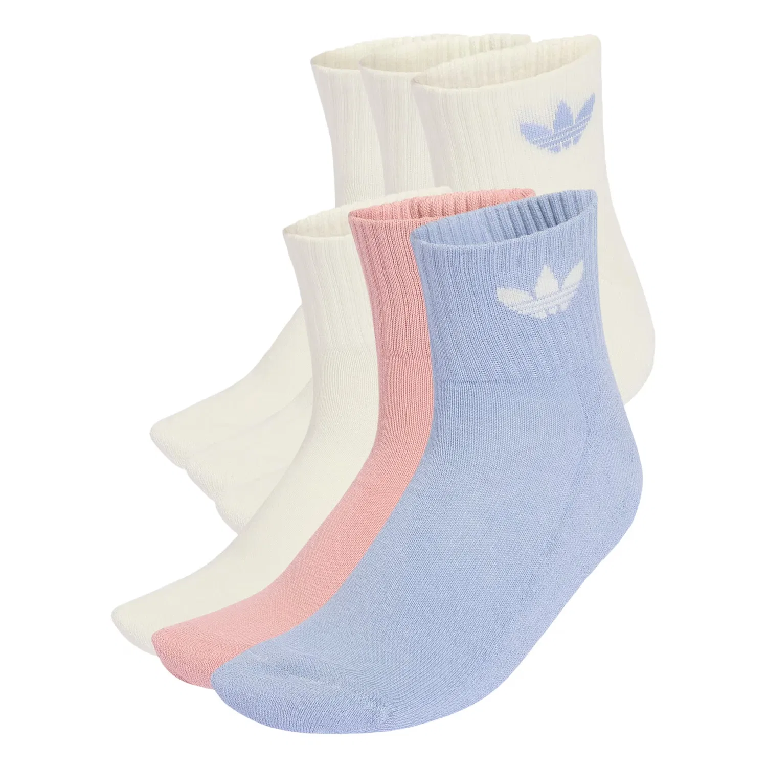Носки Adidas Originals светло-бежевого, опалового и темно-розового цветов